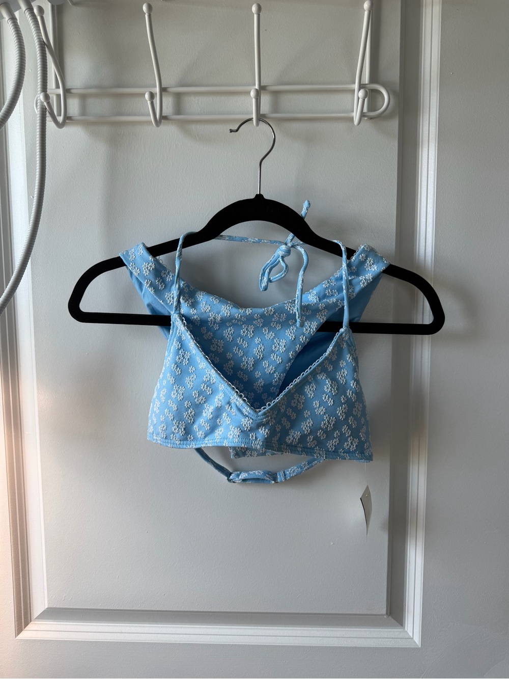 NWT Ron Jon Blue Floral Bikini Set (small top, medium bottoms)